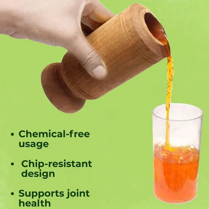Ayurvedic Vijaysar Wood Glass  – Natural Sugar Balance Tumbler 🩺